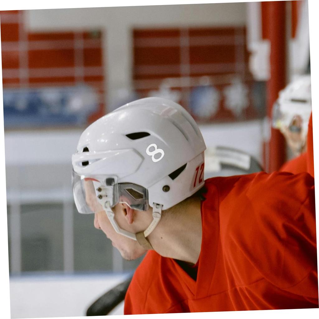 Anneome Waterproof Number Stickers for Set of Vinyl Suitable for and X Cm Helmets, 6, Self-Adhesive Stickers, Soccer, Hockey, Baseball, Softball,