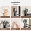 Swivel Towel Rack, 3-Arm Suction Cup Towel Holder, Thicken Aluminum Swing Out Towel Bar, Rustproof Space Saving Towel Hanger