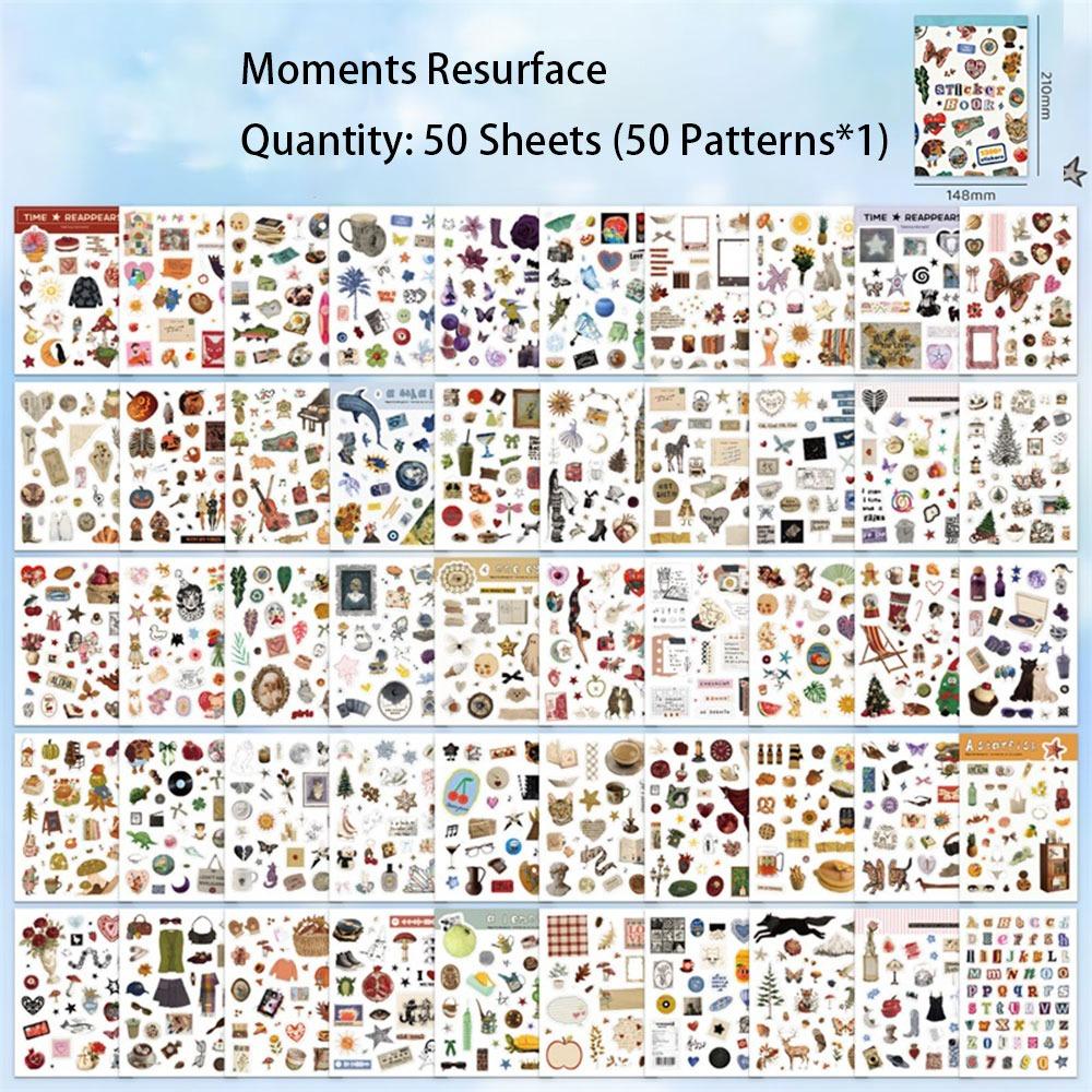 50 Sheets Diary Sticker Daylight Collection Series Craft Stickers  Journal Decoration