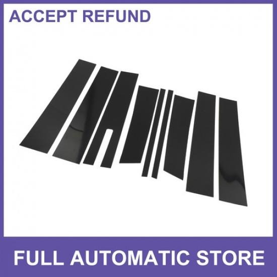 Door Pillar Window Trim NINE  for Lincoln MKT 2010-2015 Black