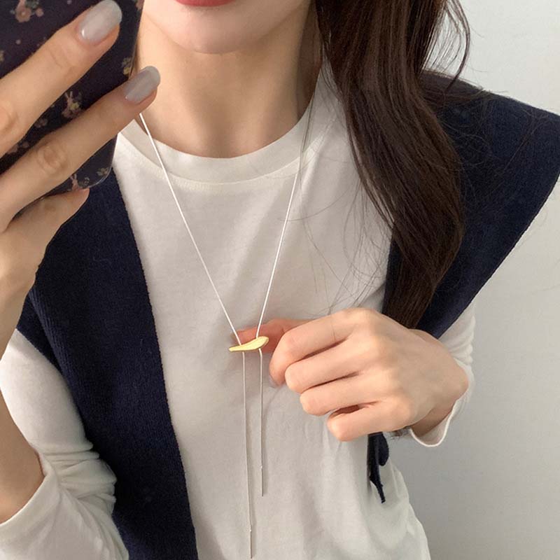 Fashion Metal Long Pull Necklaces for Women Luxury Elegant copper Color Matte Snake Bone Chain Necklace Zircon Accessories Gift