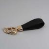 PU Leather Car Keychain Men's and Women's Bag Anti Lost Key Ring Waist Hanging Retro Laser Engraving Customized Keyring Gift