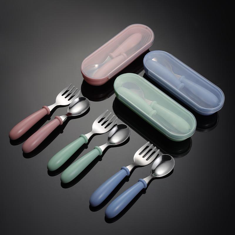 

304 Stainless Steel Yuanbao Baby Feeding Spoon - Deepened, Portable, Cute Children s Cutlery рожевий
