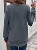 25th Anniversary Women's Asymmetrical Textured Long Sleeve Casual Sportswear Top for Autumn/Winter