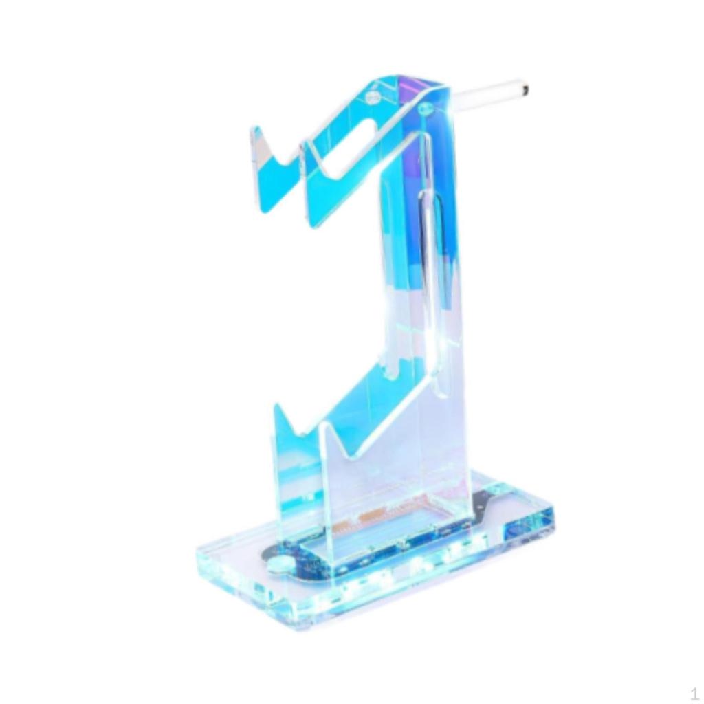 Game Controller Holder Headset Stand with Lights Organizer Accessories Rubber Pad Premium
