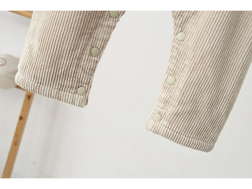 2025 Winter Koreanischer Stil Baby Cord Latzhose mit Druckknöpfen und Samtfutter für 0-3 Jahre