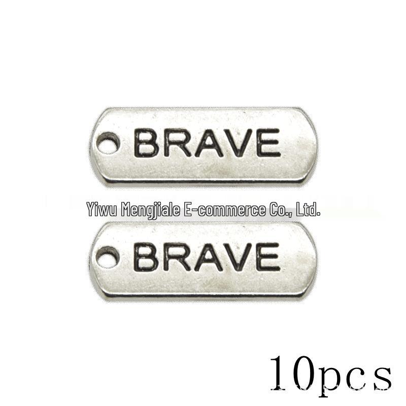 DIY Vintage Gold Inspirational Word Tag Pendant for Jewelry Making