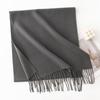 New Solid Color Maillard Imitation Cashmere Scarf for Women Autumn and Winter High End Warm Shawl Simple Scarf