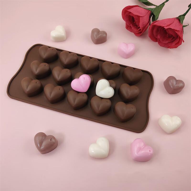 

15-Cavity Heart Silicone Chocolate Baking Mold