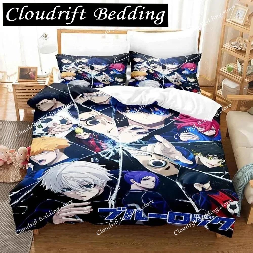 3D Print Anime Bed Sheet Bluelock Bedding Set Single Twin Full Queen King Size Bed Set Adult Kid Bedroom Duvetcover Sets