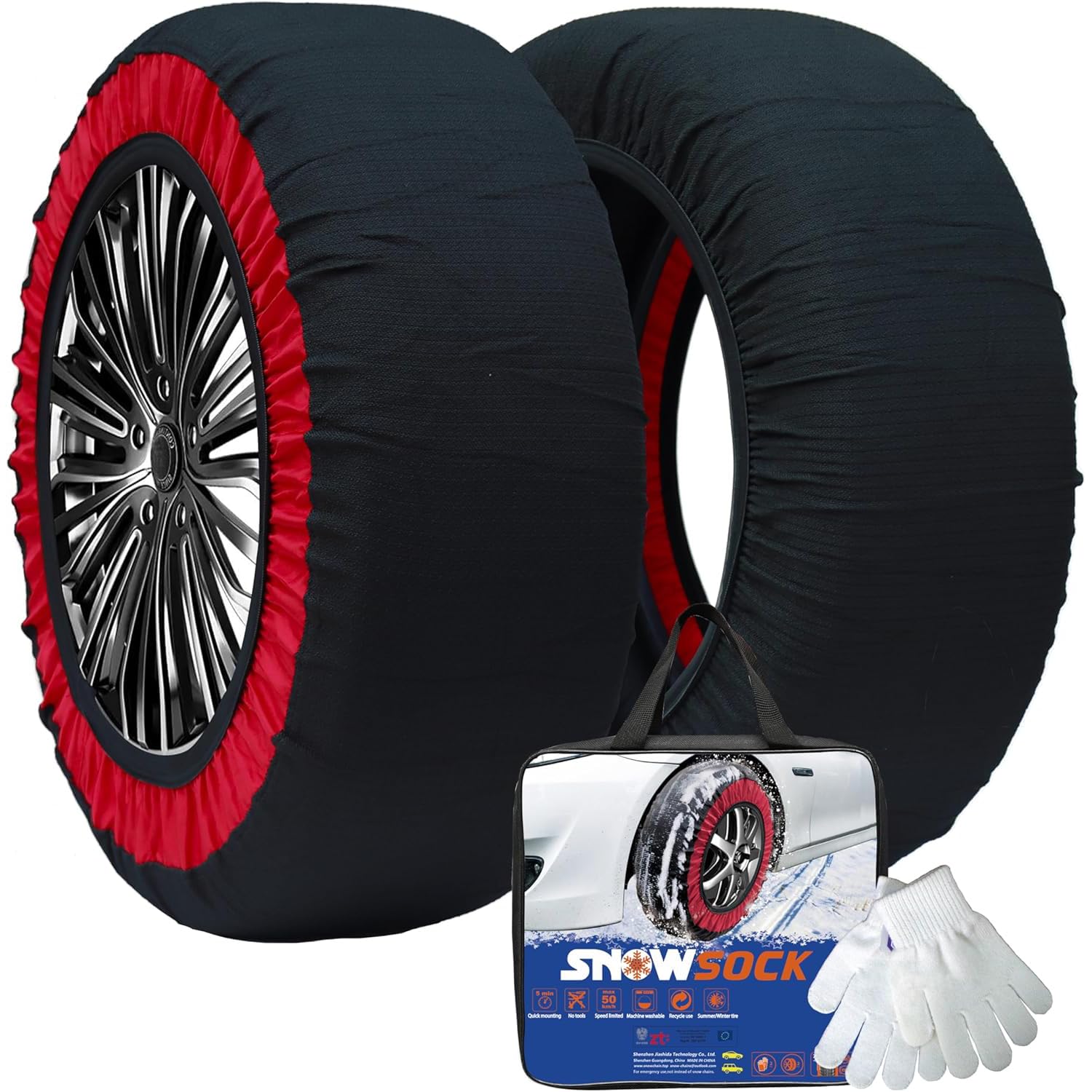 

JASIDA Snow Cloth Tire Snow Chains for Light Compliant with Chain Winter Snowy Icy Genuine Compatible with KE71 For other please refer to the size