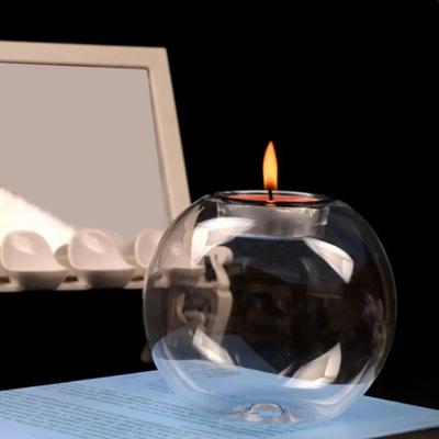 6/12 Stück Transparenter Glas-Kerzenhalter mit LED-Kerzen für Esstisch, Heim-Tischdekoration, Valentinstag, Halloween