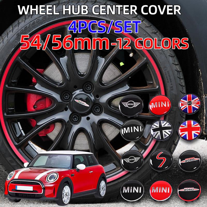 4PCS 54mm 56mm Car Wheel Center Hub Caps Cover Emblem Badge For BMW Mini Cooper One S JCW R55 R56 R57 R58 R60 F55 F56 Clubman
