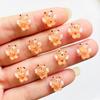 55 Pieces Of Mini Cute Brown Teddy Bear Flat Back Resin Handmade Diy Nail Decoration Accessories A153