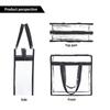 Versatile Transparent PVC Tote: Foldable Crossbody Handbag & Shoulder Bag for Shopping, Beach, and Travel