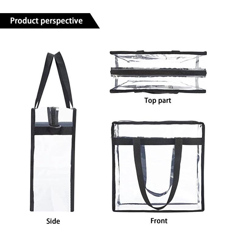 Versatile Transparent PVC Tote: Foldable Crossbody Handbag & Shoulder Bag for Shopping, Beach, and Travel