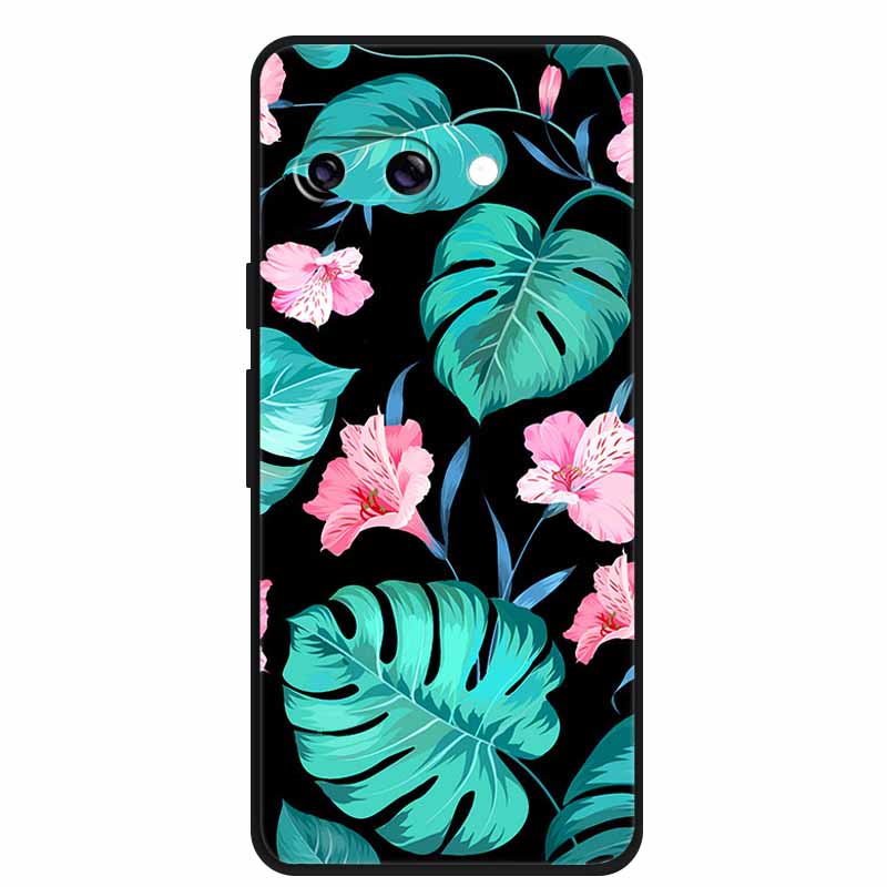 For Google Pixel 9A 5G Case 3D Relief Flower Emboss Soft Silicone various Flower Cartoon Cat Cover For Google Pixel 9a TPU Cases