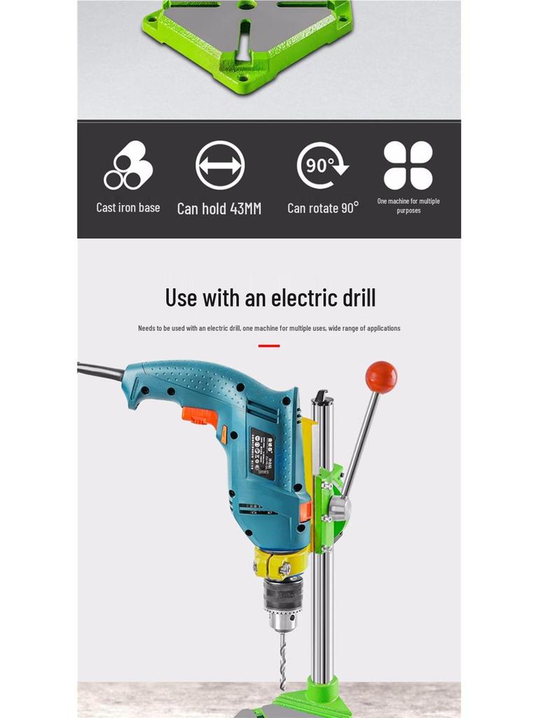 Industrial Grade Bench Drill Stand for Small Electric & Hand Drills – High Precision Multifunctional Workbench