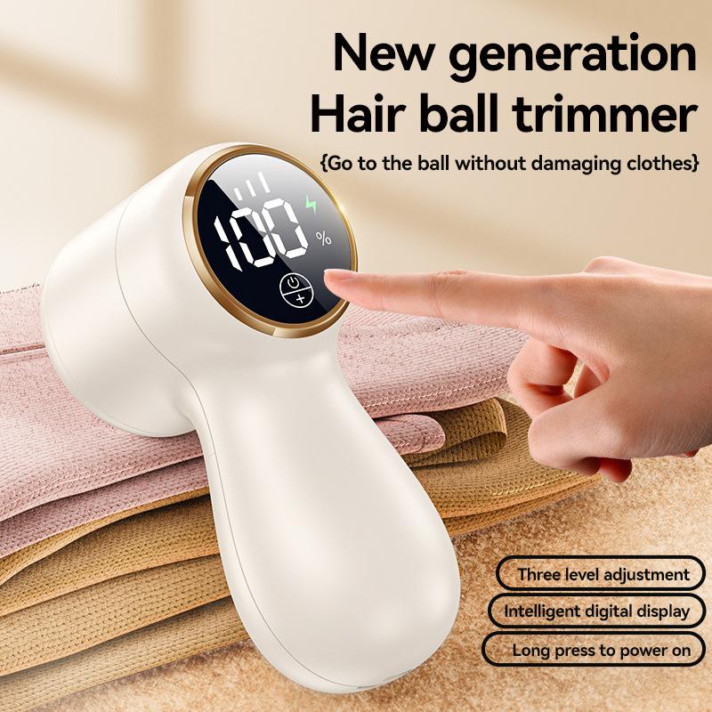 New Lint Remover Electric Hairball Trimmer Smart LED Digital Display Fabric USB Charging Portable Professional Fast For Clothing