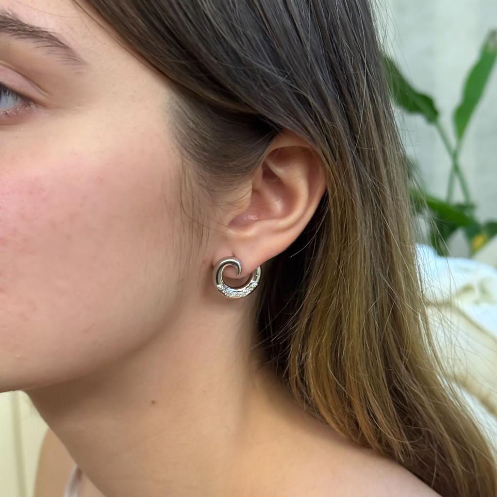 Silver Earrings with Cubic Zirkonia (2175506)