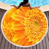 Flower Round Beach Towel,Microfiber Quick Dry Beach Blanket,Soft Absorbent Sand Proof Circle Swim Pool Towel Portable Picnic Mat