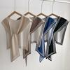 Korean Version of Naval Style Internet Celebrity Shawl Ice Silk Cold Feeling Vest Outside Shirt Spring and Autumn Knitted Fake Collar Air Conditioning