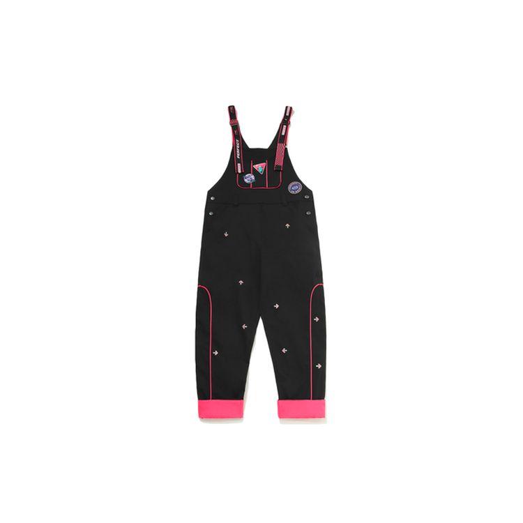 Li Ning X QQ Dance Collaboration Loose Fit Woven Overalls Women Overalls Standard-Black AKXQ564-1