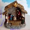 Resin Holy Nativity Figurines Scene Sculpture Set Religious Worship Desk Decoration Gift