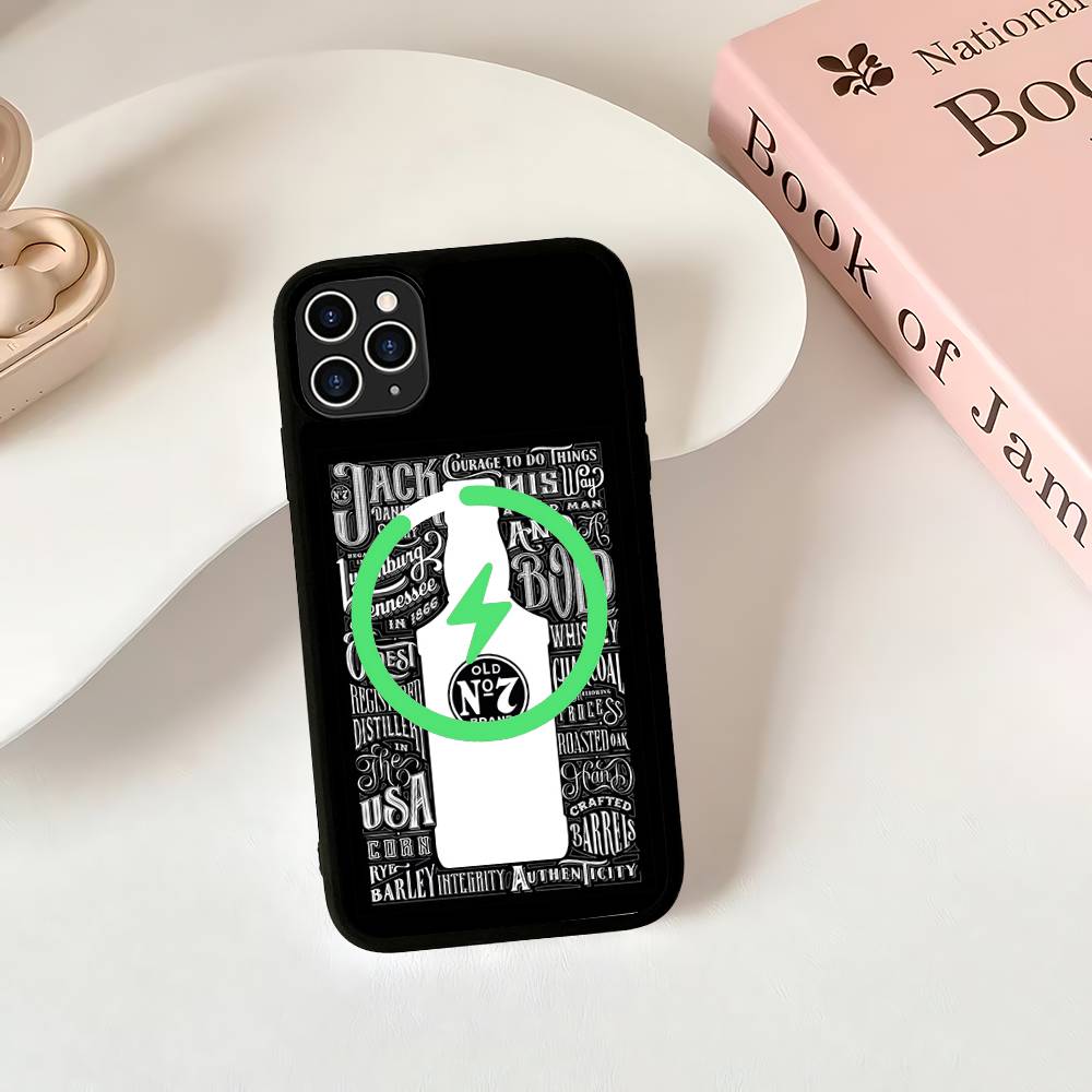 Klassisches Whiskey-Logo J-Jack D-DanielS Handyhülle für iPhone 16 15 14 13 12 11 17 Pro Max Plus Magnetische Kabellose Hülle