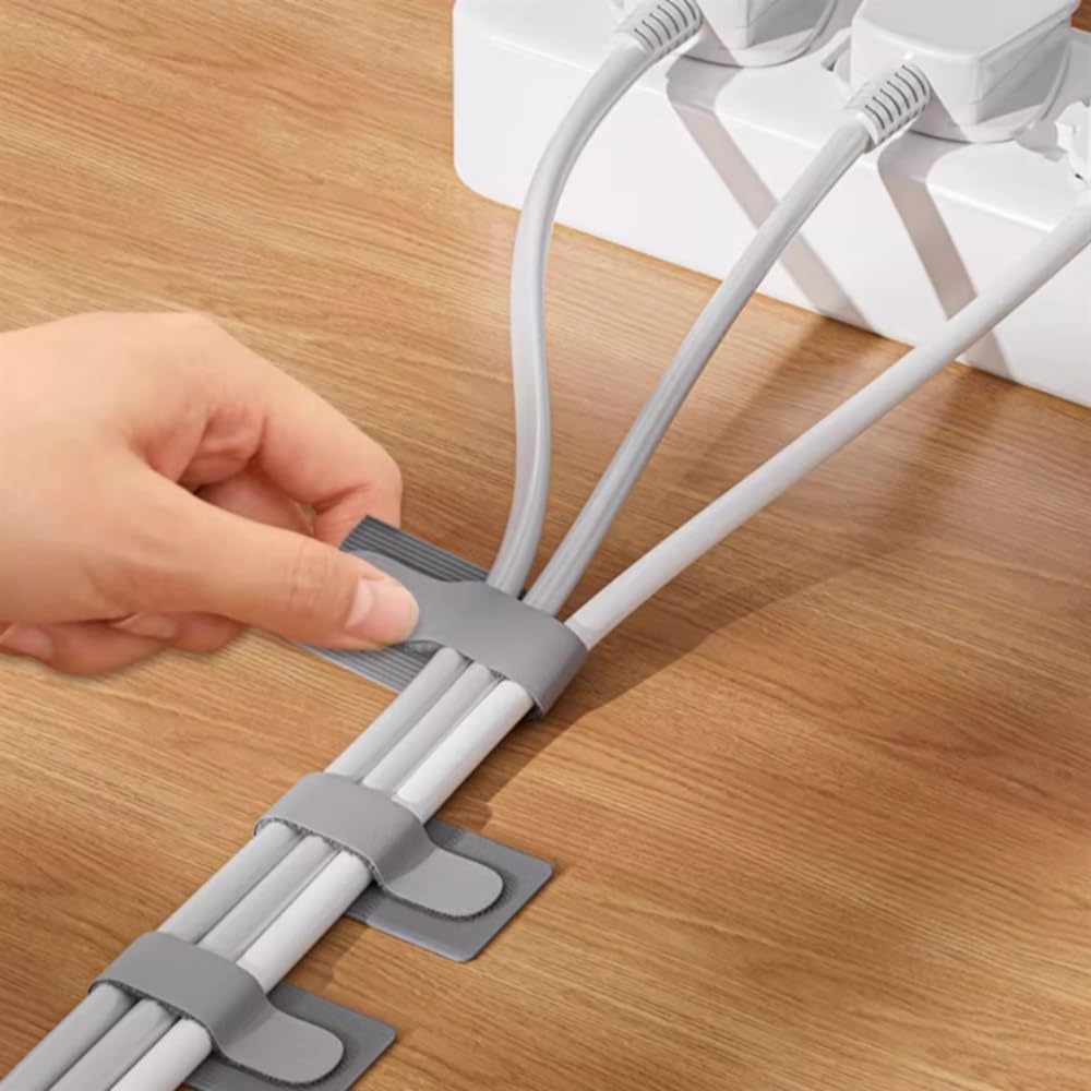 10PCS Cable Organizer - Data Cable Storage Artifact for Desktop Computer - Cable Tie Wire Network Cable Routing Fixer