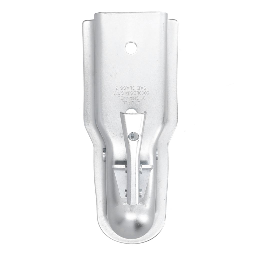 2in Trailer Hitch Ball Coupler Lock 3in Channel 5000Lbs/2268kg Zinc Plated Die‑Cast Steel High Secur