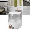 Rice Grain Storage Container 360 Rotating Grain Storage Food Dispenser Measuring Cylinder