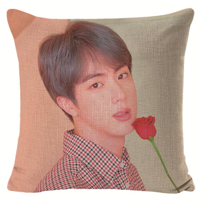 BTS Presente para Fã Capa de Almofada Decorativa para Sofá