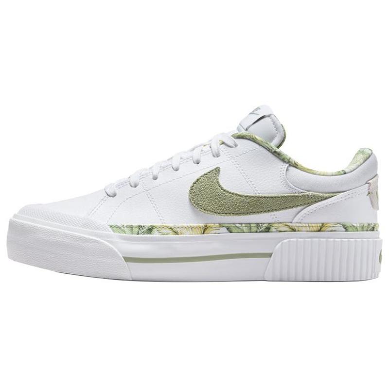 Nike Court Legacy Lift White Multi Color Gum Medium Brown Oil Green Women's Sneakers HF5054-100