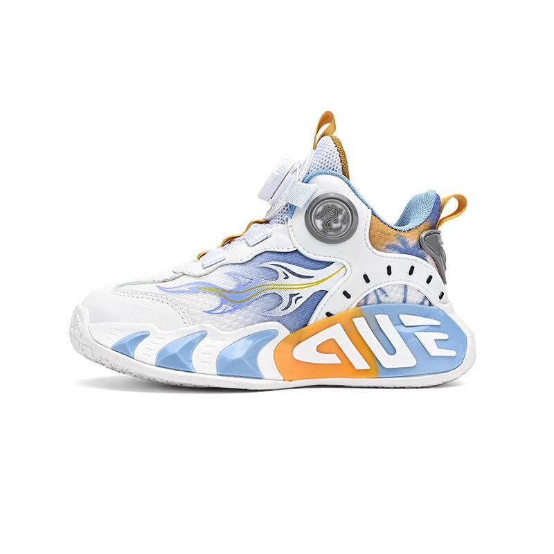Children's Sports Shoes Boys' Shoes 2025 New Running Single Net Basketball Shoes Breathable Medium and Large Children's Boys Non-slip