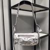 Retro Sweet Cool Women's Motorcycle-Style Baguette Shoulder Bag