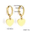 Fashion earrings women's hip-hop personality niche design sense electroplating small chain ear buckle stainless steel earrings