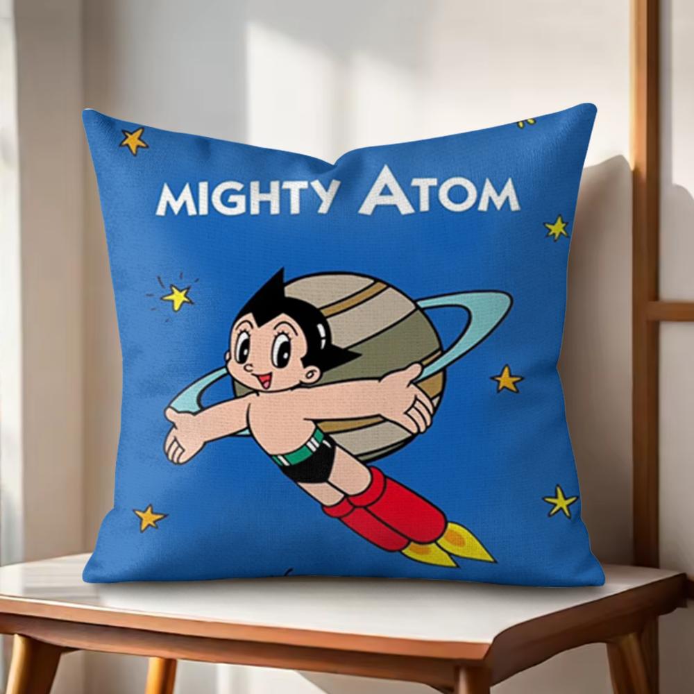 Anime Comic AAstro Boy Cushion Cover Natural Linen Organic Fabric DoubleSided Printing Couch Pillow Covers Home Decor
