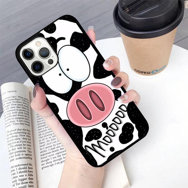 Cow cute spot cartoon print Phone Case Cover for iPhone 17 Air 16 16e 15 12 11 13 14 Pro Max Apple Plus Coque