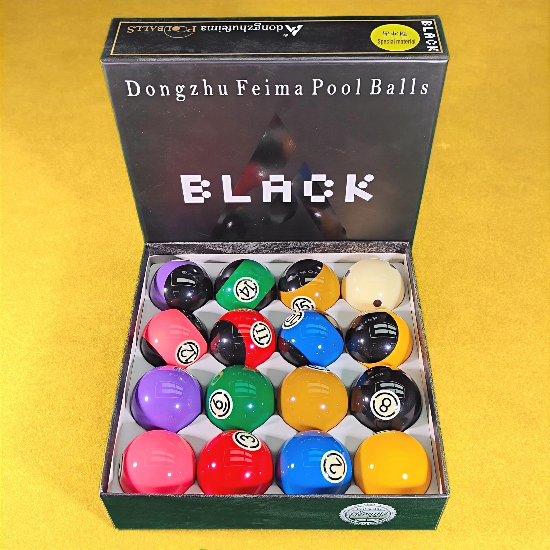 

King Kong Large Black 8 Pool Balls - Standard American Table Set