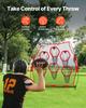 VEVOR 2438.4x2438.4mm Football Trainer Throwing Net, Training Throwing Target Practice Net with 6 Target Pockets