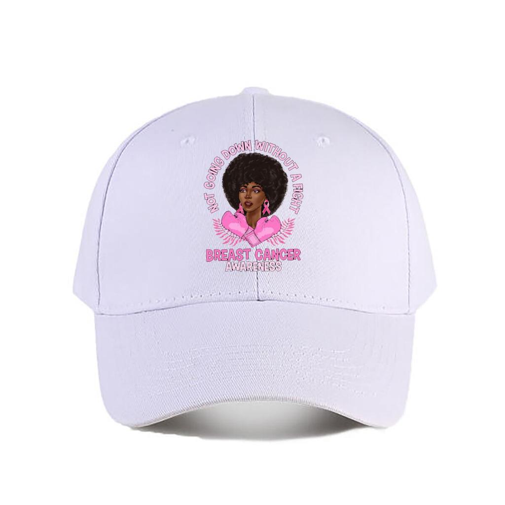 Breast Cancer Awareness Fight Graphic Baseball Cap Fashion Unisex Sunhat Womens Outdoor Sports