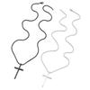 Two European and American Trendy Brand Hip-hop Men's Titanium Steel Cross Pendant Necklace Fashionable Daily Commuter Couple Accessories with Chain