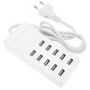USB Charging Station 10‑Port Wall Power Smart Charger for Multiple Devices