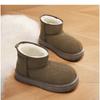 Autumn Winter Couple's Capibala Snow Boots Small Milk Bag Warm Thick-soled Large-toe Men's Shoes
