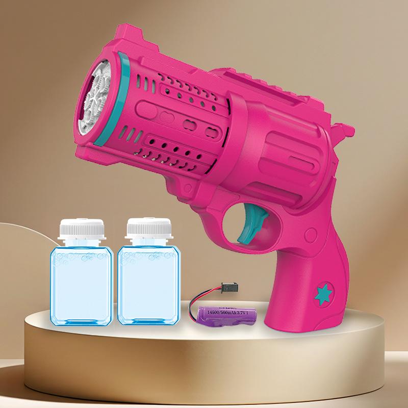 

Дитячий кулемет для пускання мильних бульбашок, автоматичний електричний пістолет для пускання мильних бульбашок з абсорбуючим механізмом, іграшки для ігор на відкритому повітрі для батьків та дітей червоний