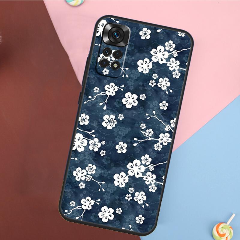 Cherry Blossom Floral Cover For Xiaomi Redmi Note 13 14 Pro 12 11 9 10 9S 10S 11S 12S Redmi 14C 10C 12C 13C Case