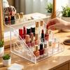 Transparent Desktop Storage 5/7 Tier Acrylic Display Stand with Fences, Perfume Organizer, Removable Bracket for Home Makeup Multifunctional