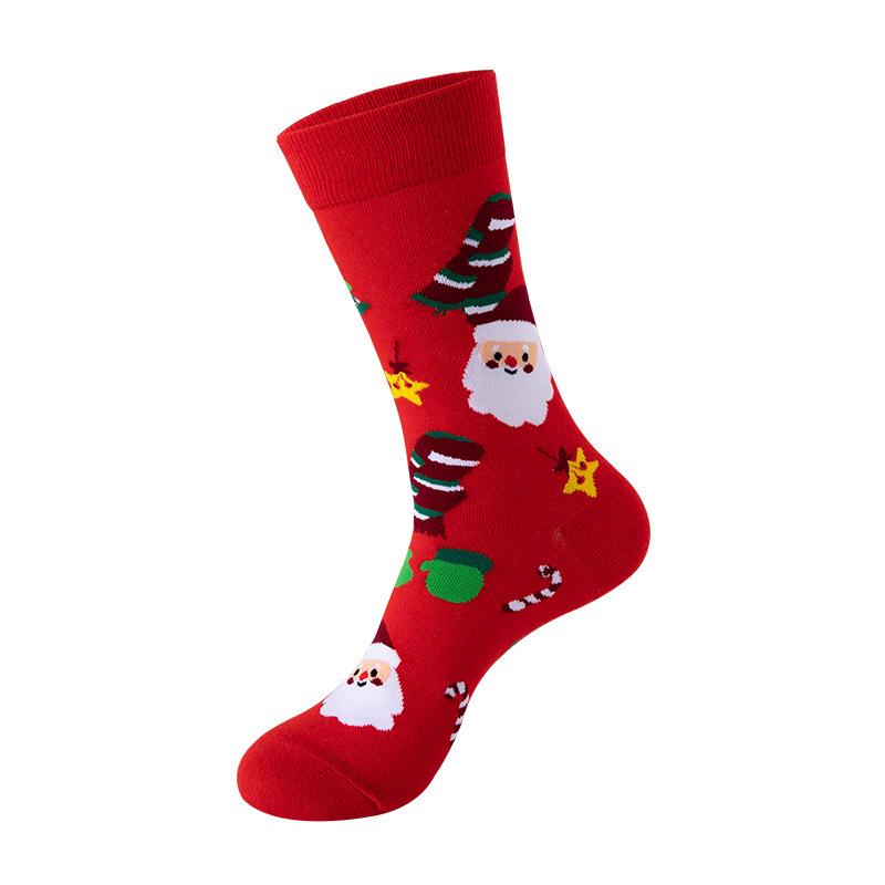 Trendy Christmas Mid-Calf Socks - Santa & Reindeer Festive Gifts for Autumn & Winter