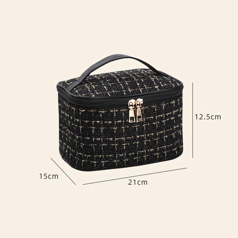 Kosmetiktasche Große Kapazität Tragbare Handtasche Gewebte Kosmetik Make-up Pinsel Aufbewahrung Haushalt Reise Waschtasche
